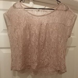 ❄SALE❄Mauve Anthropologie blush lace